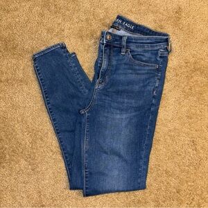 American Eagle Outfitters Women's Dark Blue Skinny Jeans